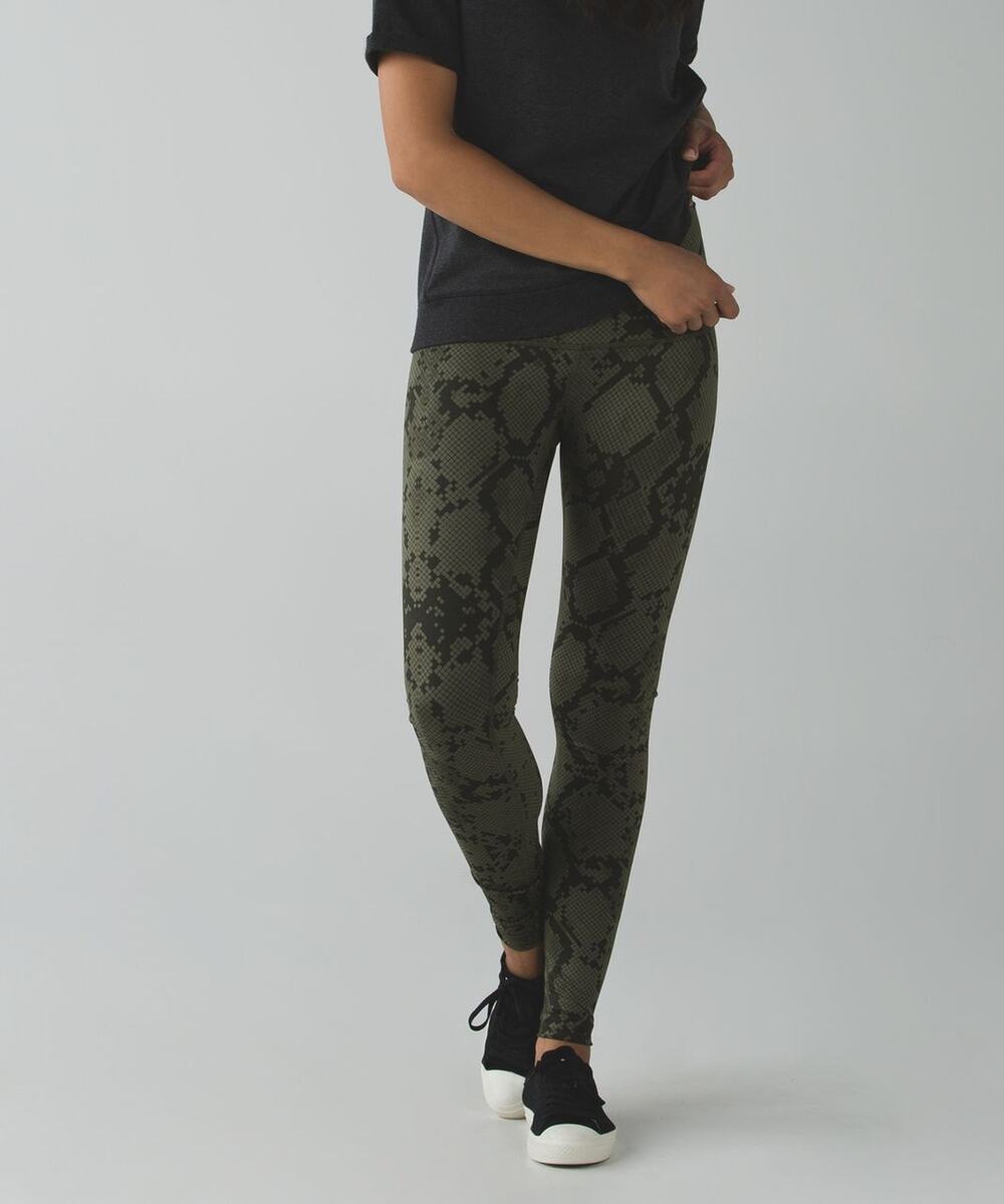 Lululemon Wunder Under Pant *Full-On Luon Leggings Green Gator 4